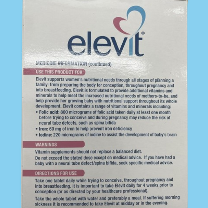 Elevit - Provide various nutrients for pregnant mothers